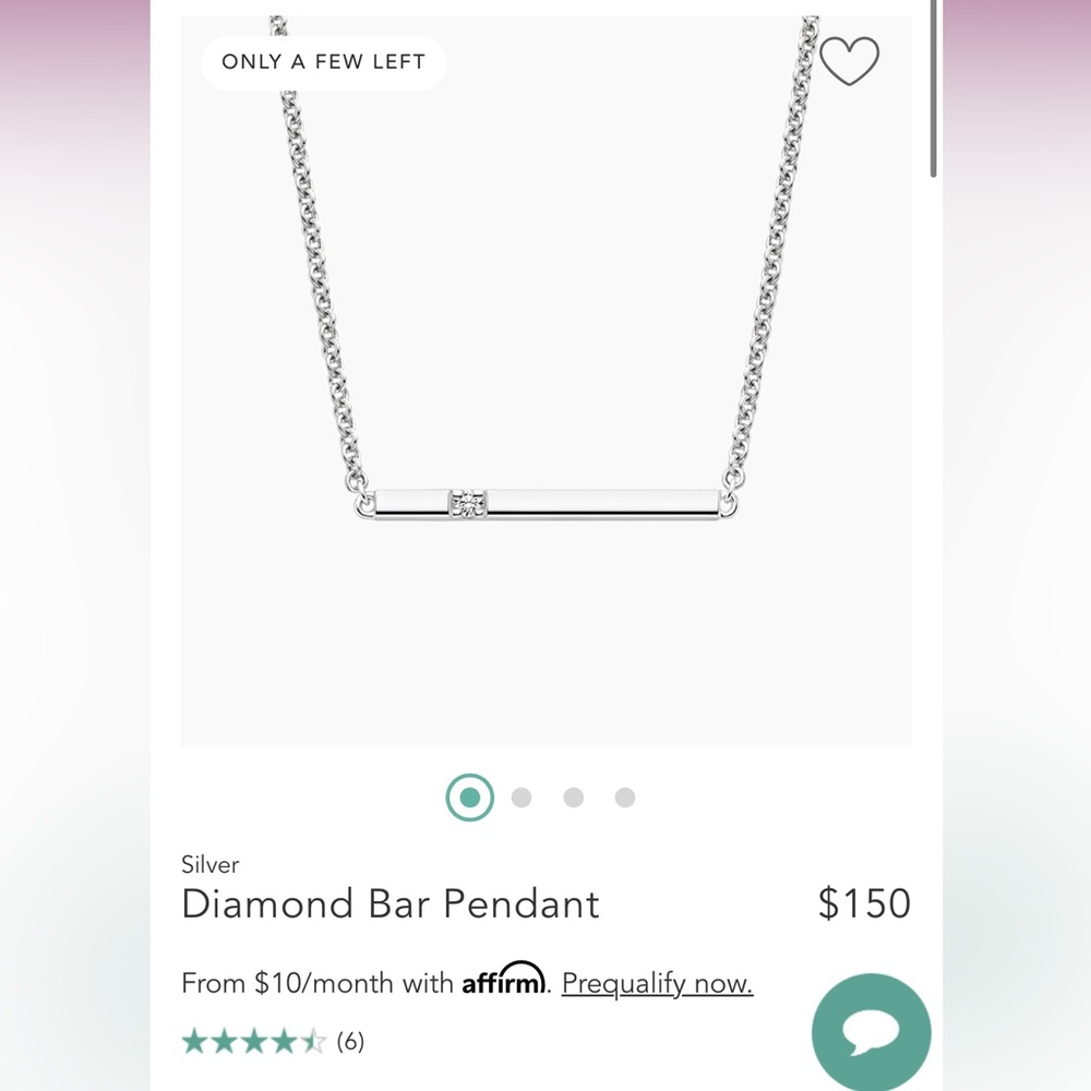 NEW Brilliant Earth Diamond Bar Pendant